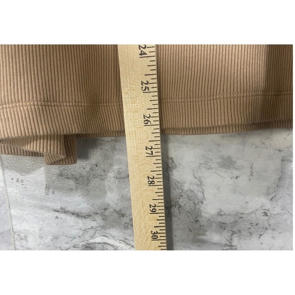 Nike Women's Ribbed Tank Dress Tan Beige Sz Large Bodycon Athleisure Y2K - Picture 7 of 8